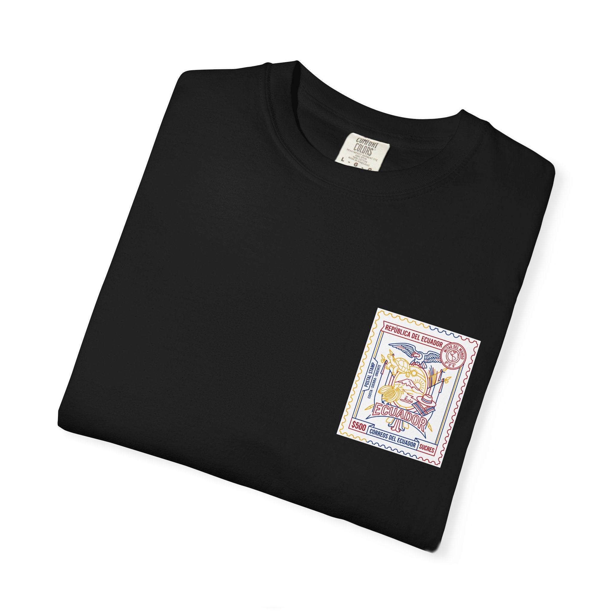 Ecuador Stamp Graphic T-Shirt — Vintage Travel Postage Design