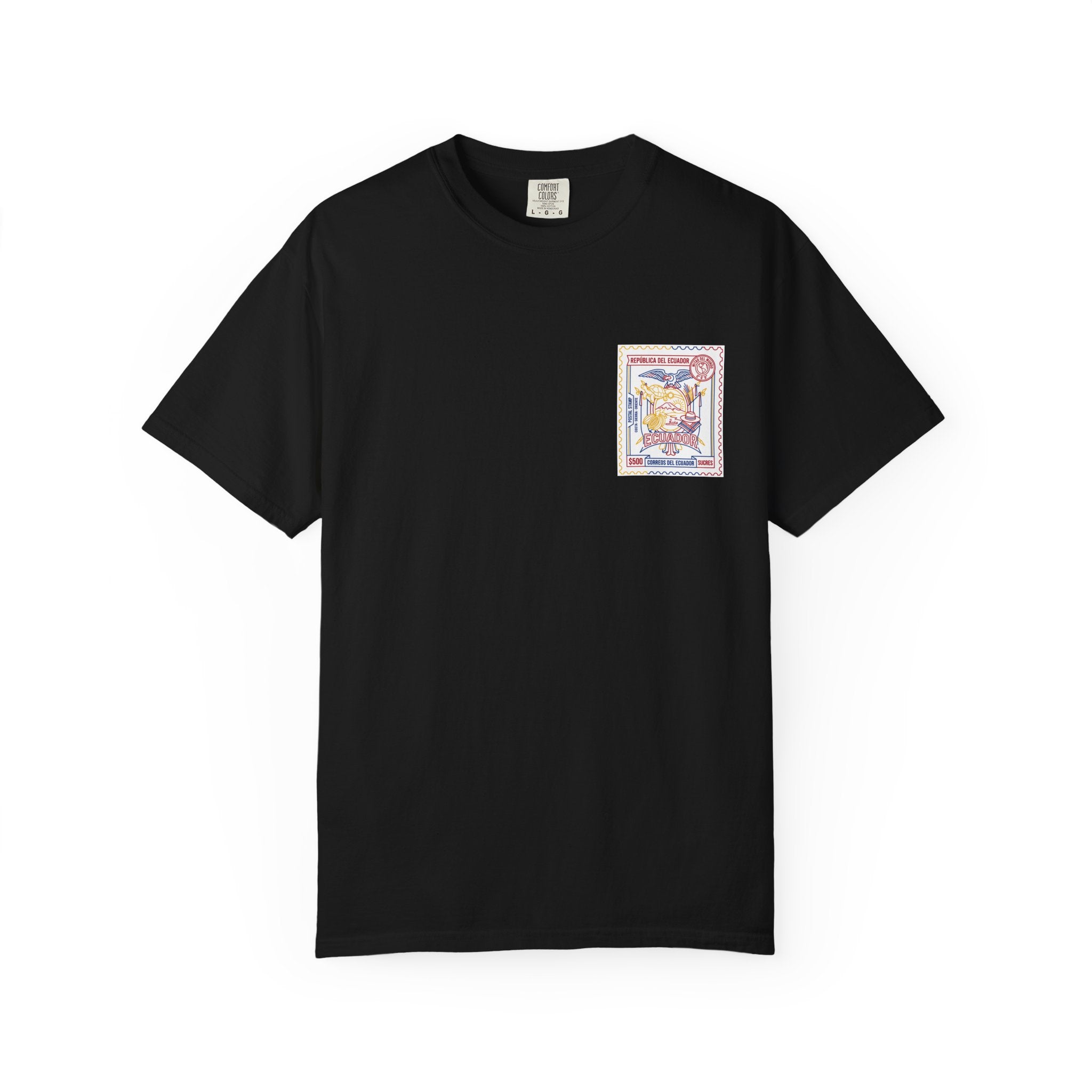 Ecuador Stamp Graphic T-Shirt — Vintage Travel Postage Design