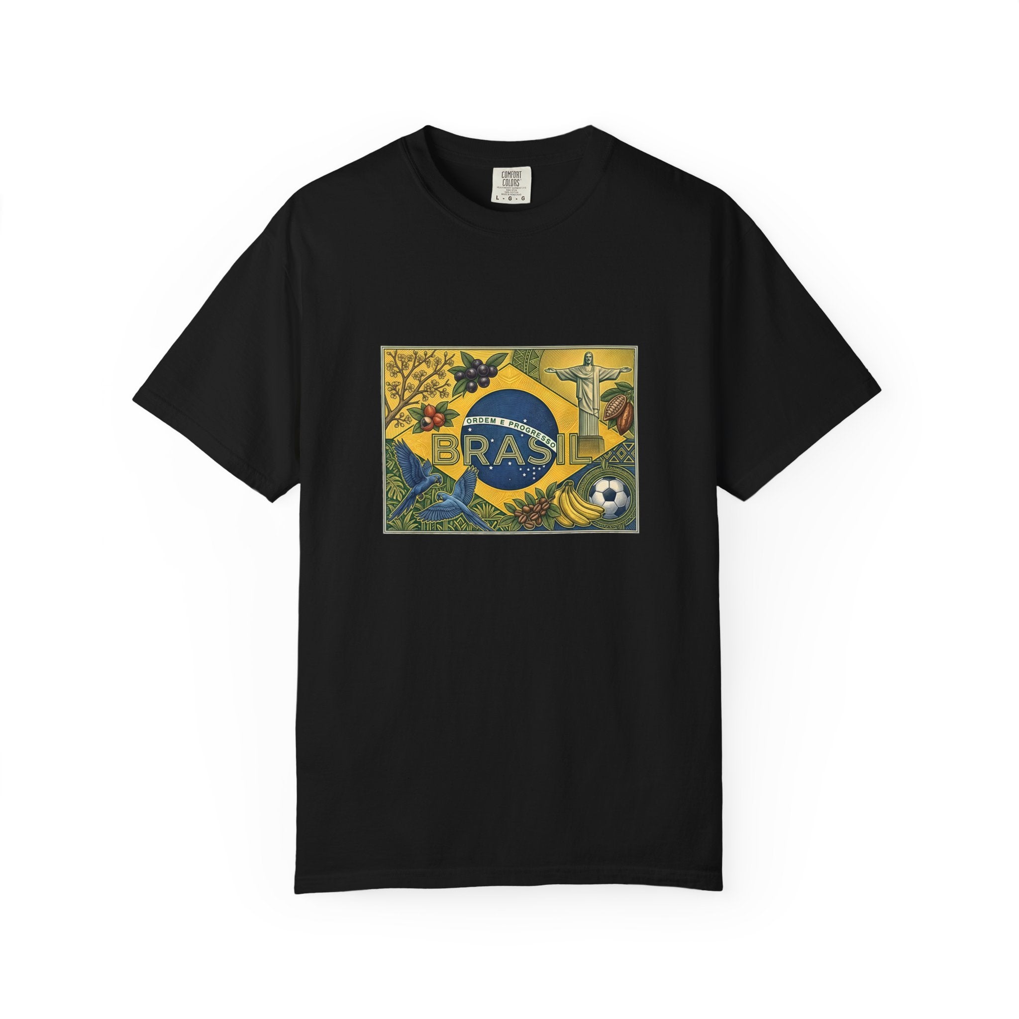 Brazil Flag Vintage Soccer T-Shirt — Brasil Graphic Tlee