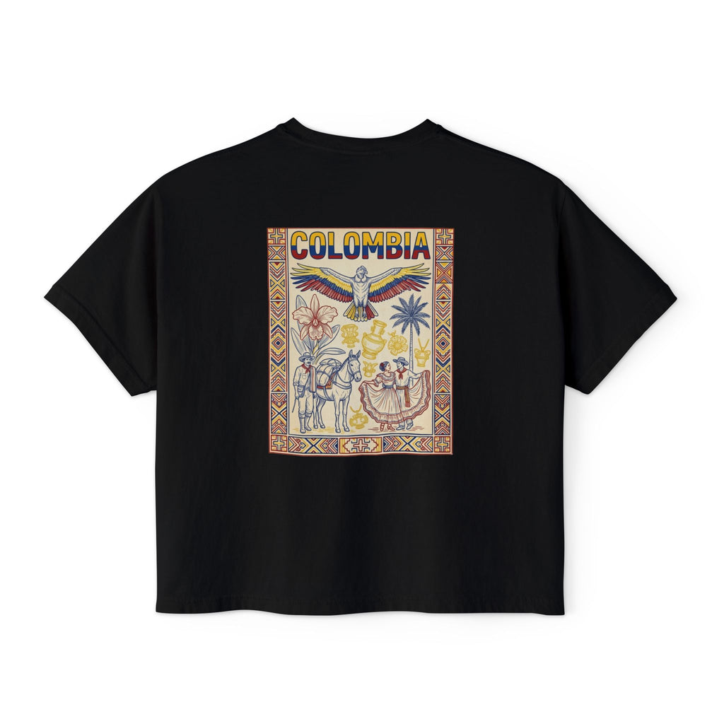Colombia Vintage Postcard Boxy Tee