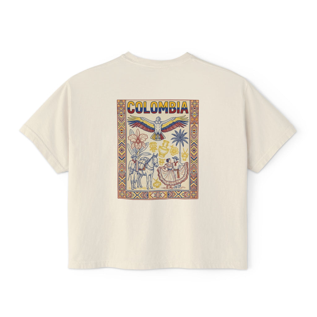 Colombia Vintage Postcard Boxy Tee