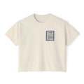 Brazil Stamp Graphic Boxy Tee — Tropical Vintage Postage Design