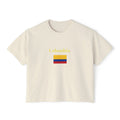 Colombia Flag Boxy Tee — 'Ser Colombiano es' List Graphic