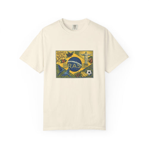 Brazil Flag Vintage Soccer T-Shirt — Brasil Graphic Tlee