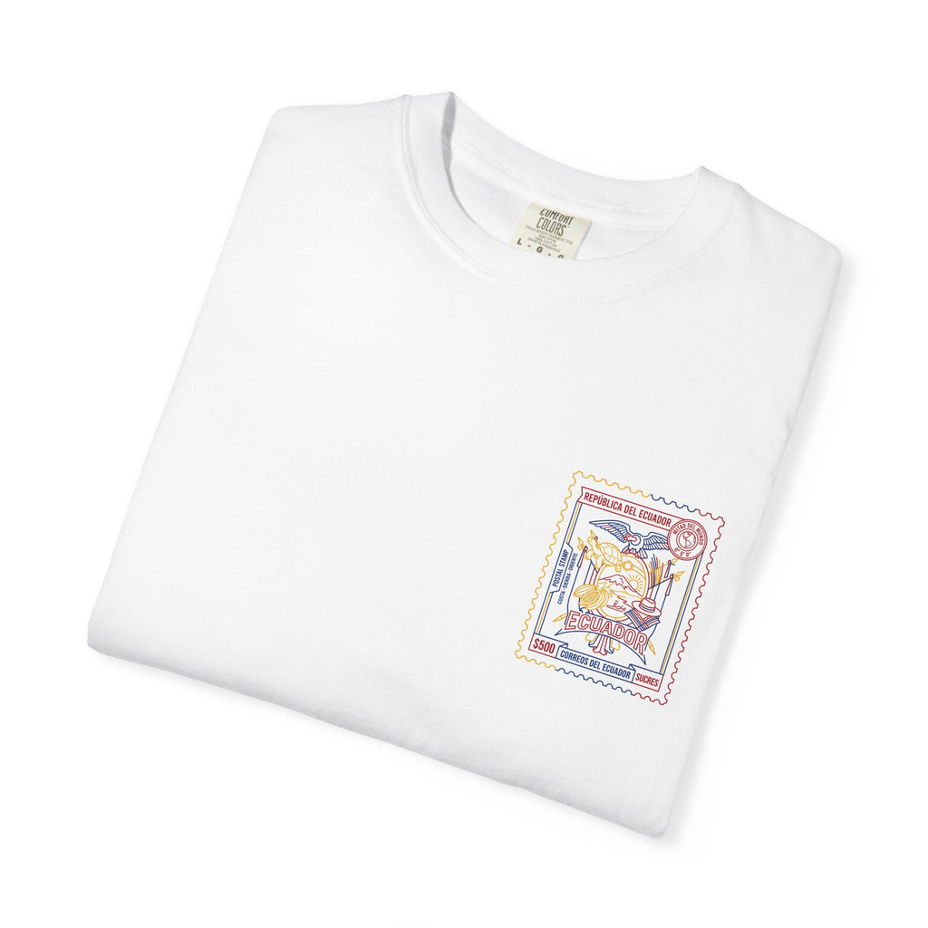 Ecuador Stamp Graphic T-Shirt — Vintage Travel Postage Design