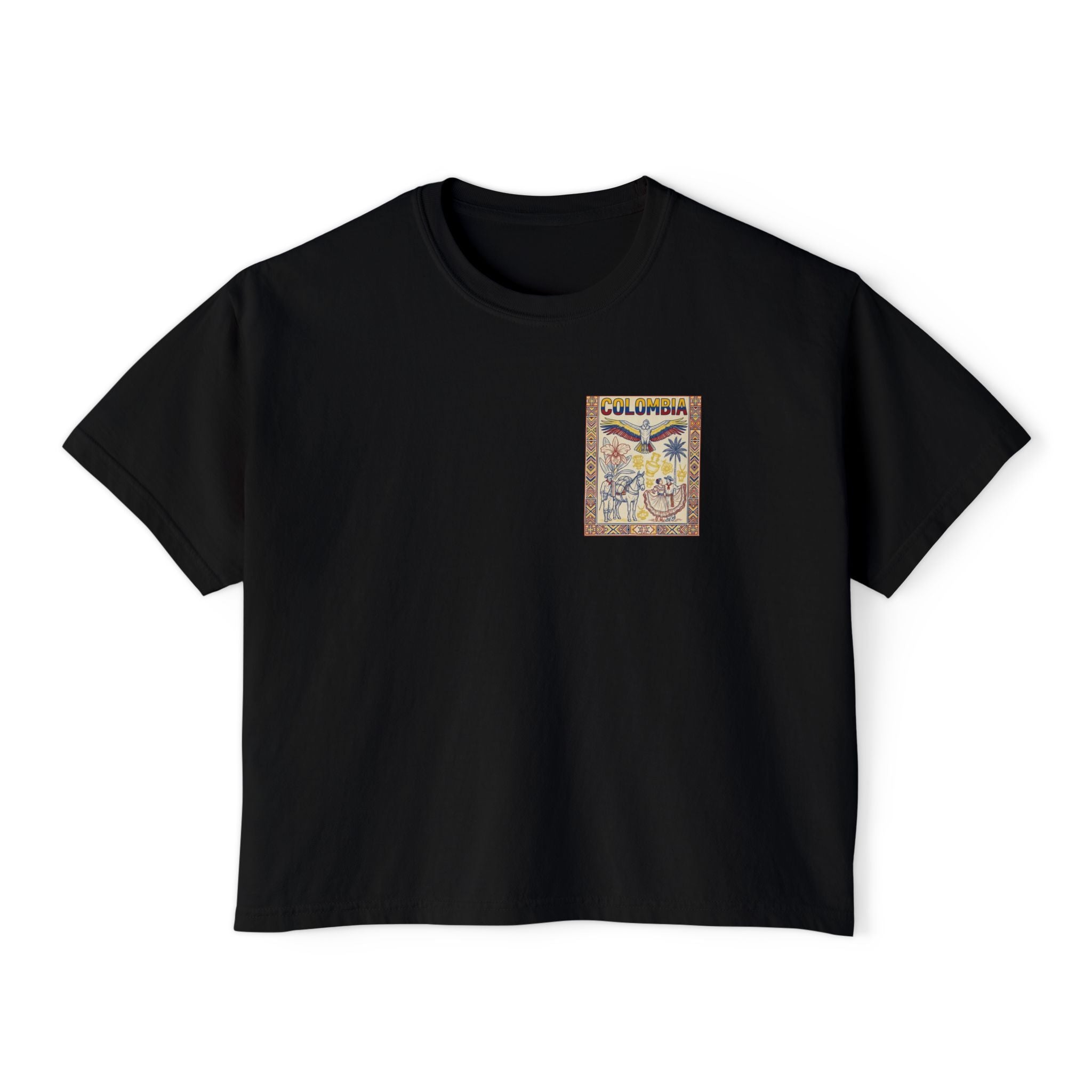 Colombia Vintage Postcard Boxy Tee