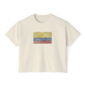 Women's Boxy Tee – Colombian Flag Floral Chest Print