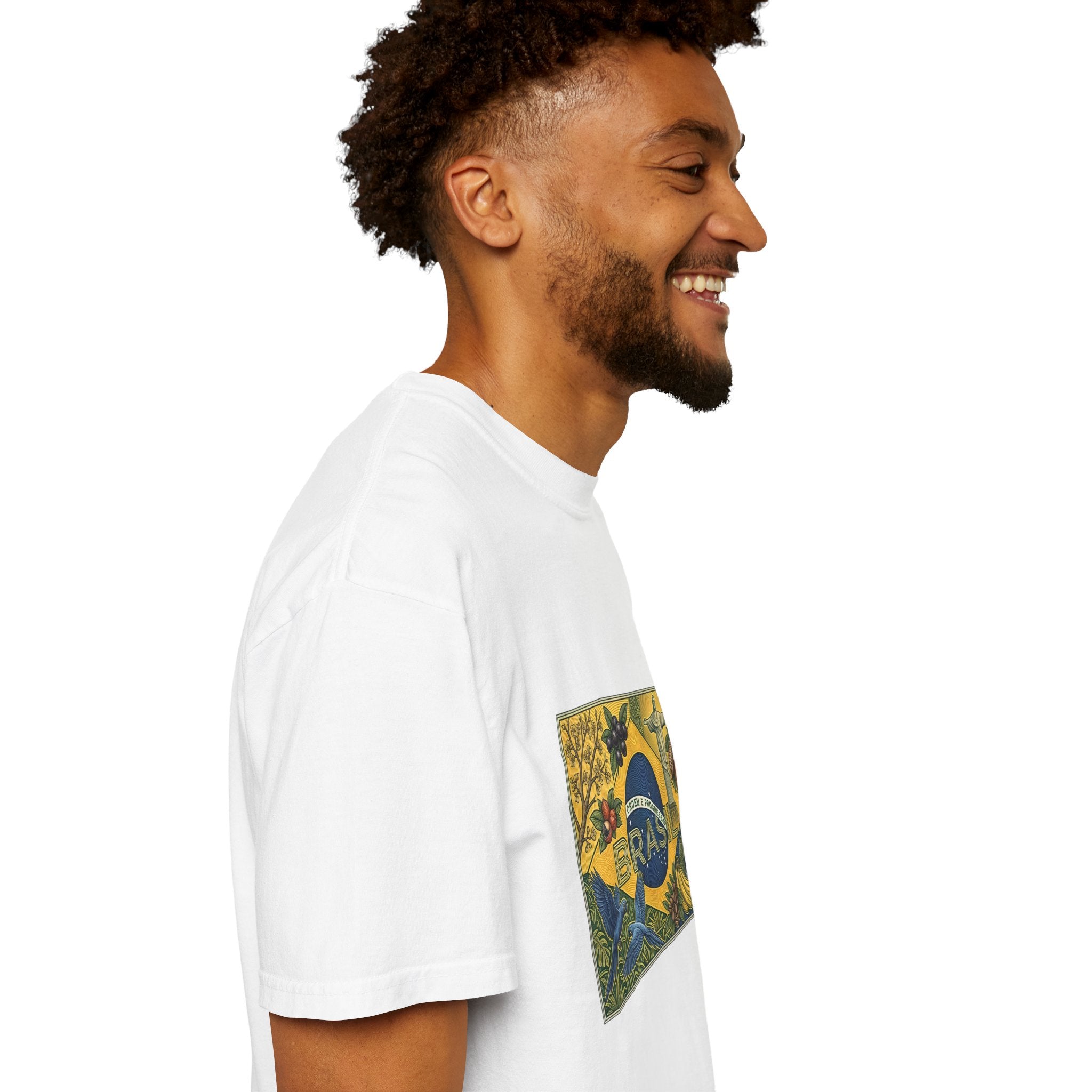 Brazil Flag Vintage Soccer T-Shirt — Brasil Graphic Tlee