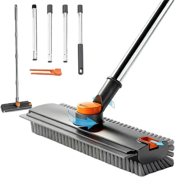 3-in-1 Long Handle Scrub Brush with Squeegee
