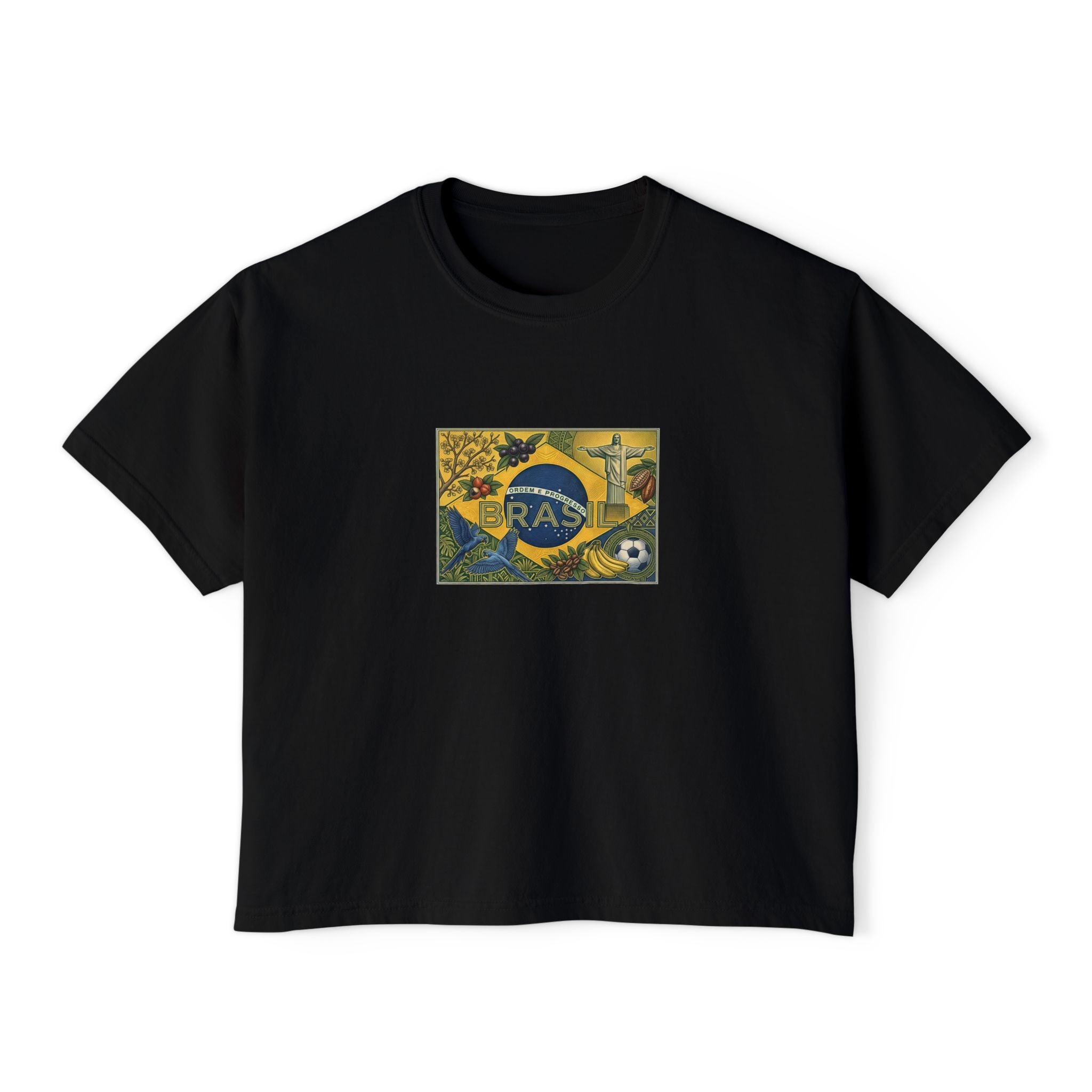 Brazil Soccer Pride Boxy Tee — Women's Casual Football Fan Shirt