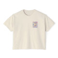 Ecuador Stamp Boxy Tee — Vintage Travel Graphic Women's T-Shirt