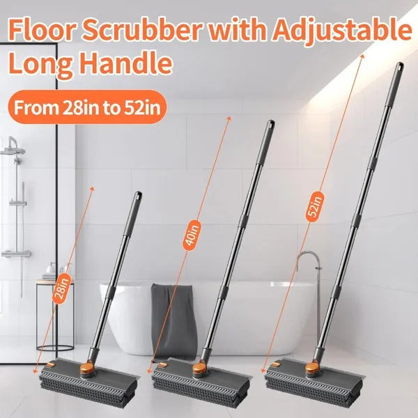 3-in-1 Long Handle Scrub Brush with Squeegee